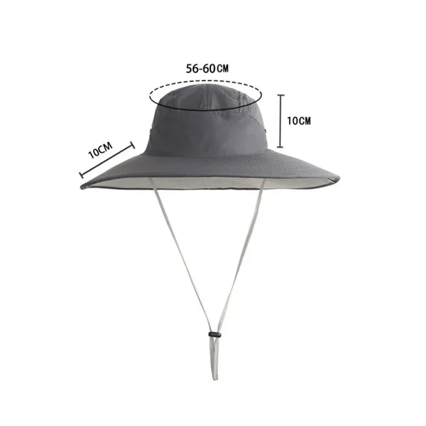 Outdoor Sun Protection Boonie Hat with Adjustable Chin Cord