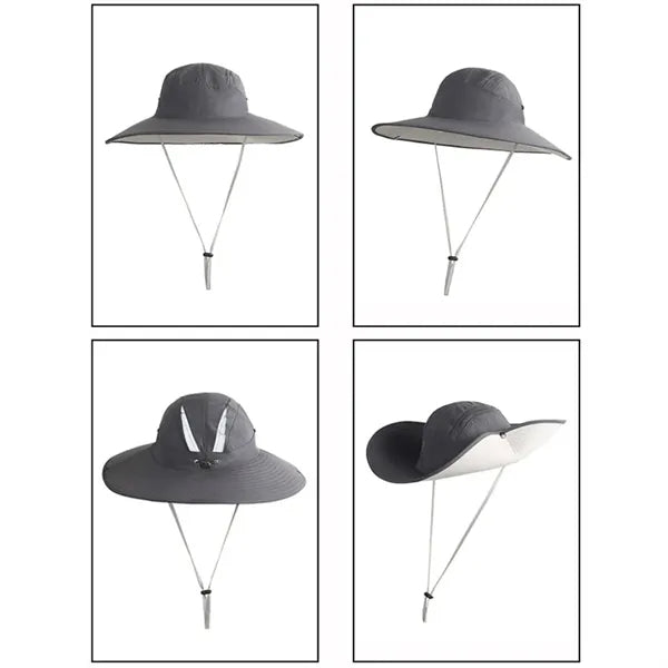 Outdoor Sun Protection Boonie Hat with Adjustable Chin Cord