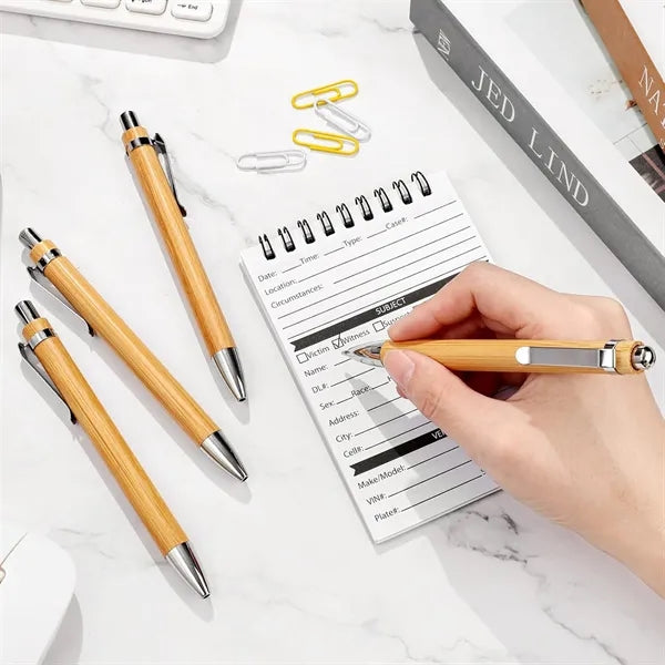 Bamboo Retractable Ballpoint Pen