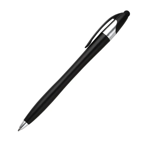Retractable Plastic Ballpoint Pen with Stylus tip