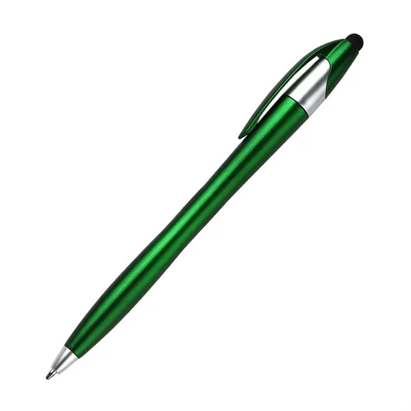 Retractable Plastic Ballpoint Pen with Stylus tip