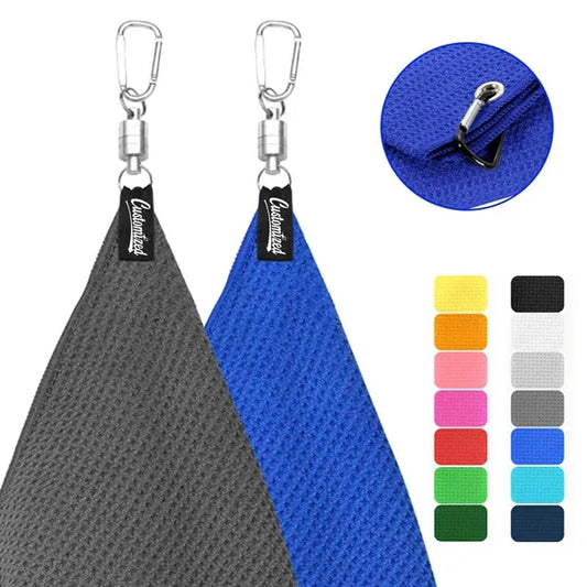 Magnetic Waffle Golf Towel with Clip