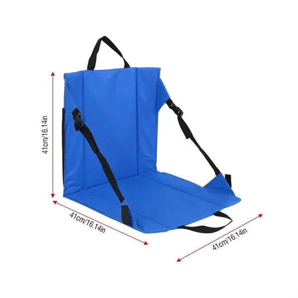 Folding Outdoor Stadium Seat Pad with Adjustable Strap