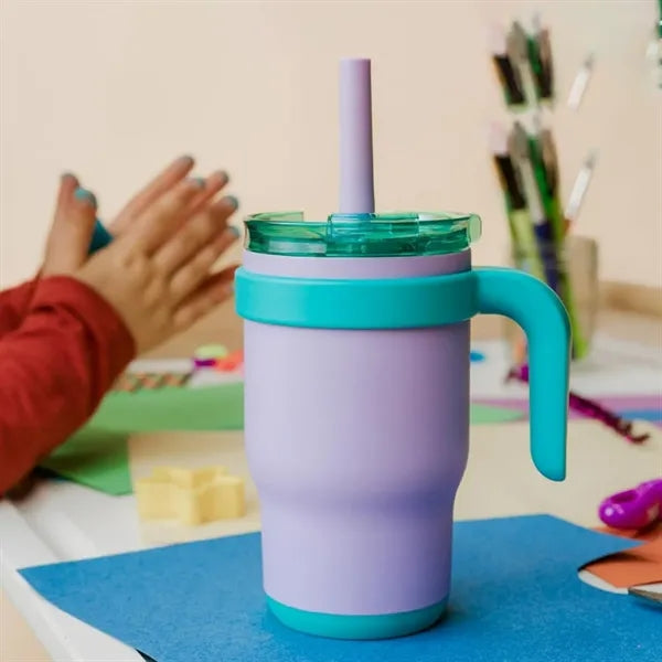 14oz Kids Water Bottle with Straw