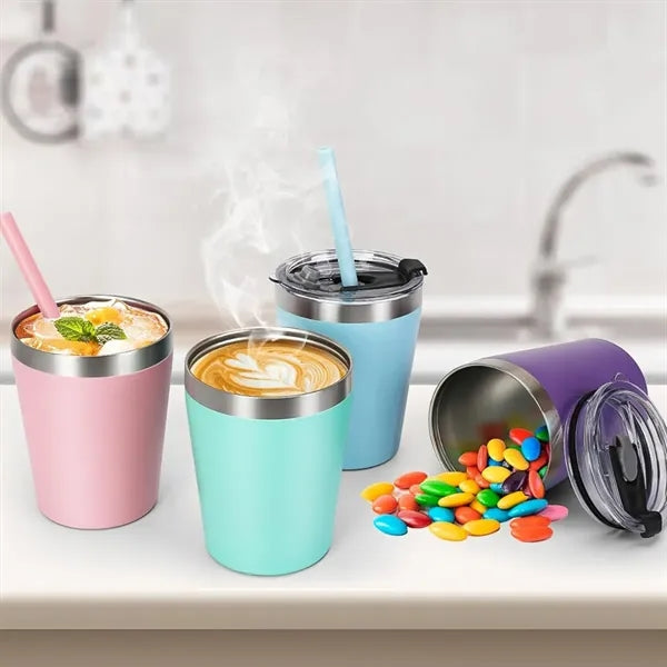 8oz Insulated Tumbler with Straw