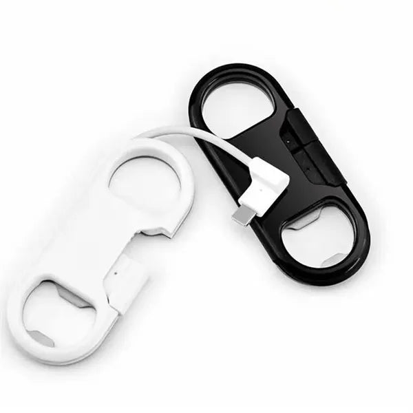 Multifunction Bottle Opener Charging Data Cable Keychain