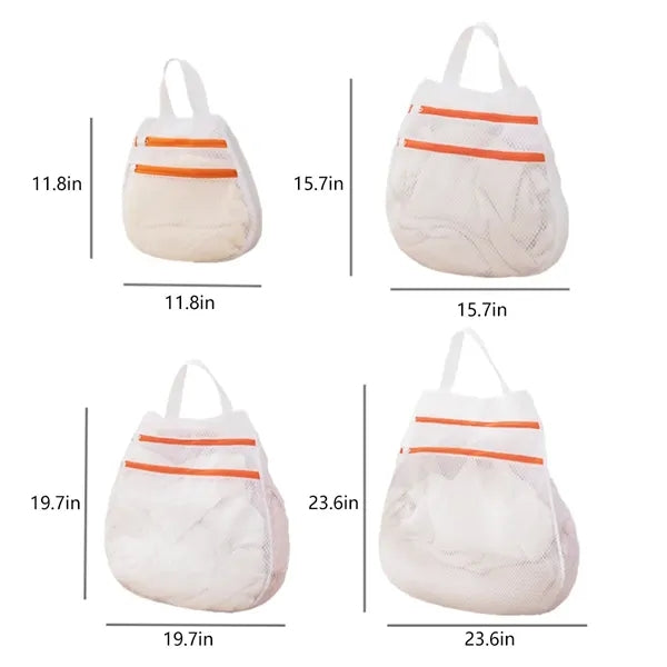 Zipper Honeycomb Mesh Laundry Bag