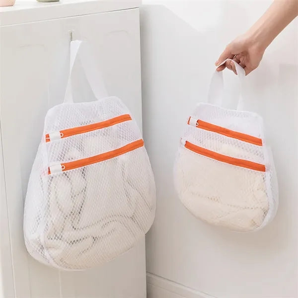 Zipper Honeycomb Mesh Laundry Bag