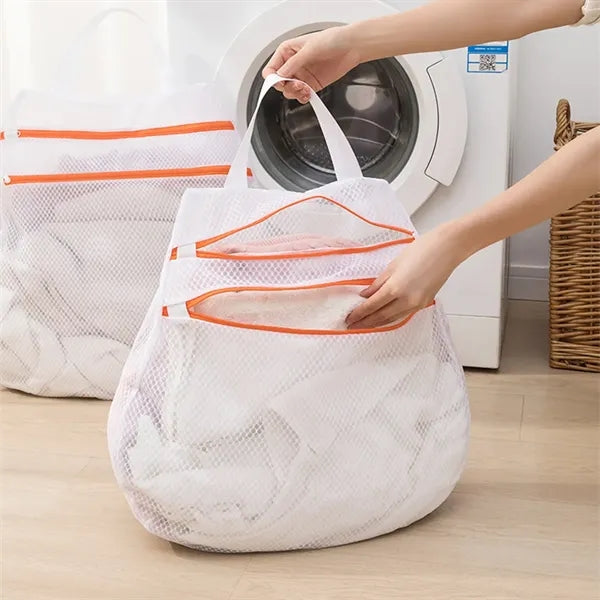 Zipper Honeycomb Mesh Laundry Bag