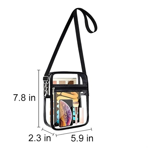 PVC Clear Crossbody Bag Stadium Approved