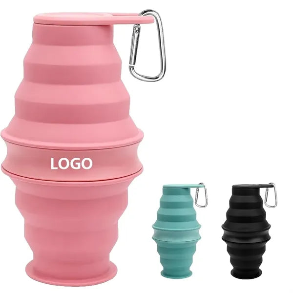 17oz Cone Shape Silicone Foldable Cup