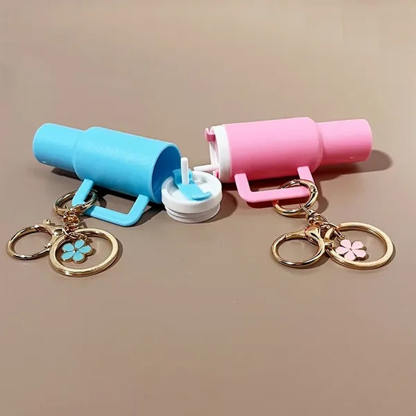 Mini Tumbler Keychain Chapstick Holder