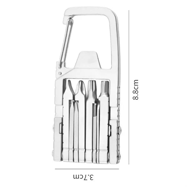 16-in-1 Carabiner Multi-Tool with Screwdrivers