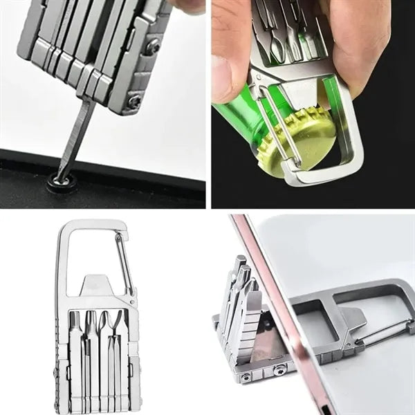 16-in-1 Carabiner Multi-Tool with Screwdrivers