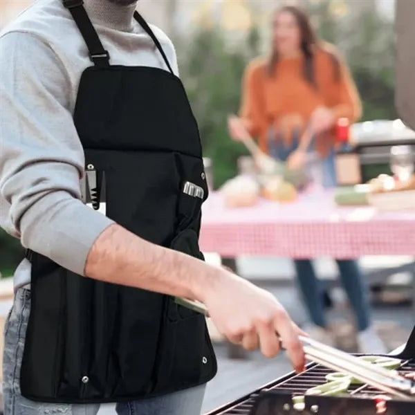 6-Piece BBQ Grill Tool Apron Kit