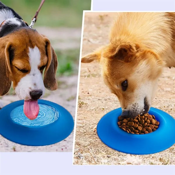 Silicone Pet Flying Disc Bowl with Custom Logo