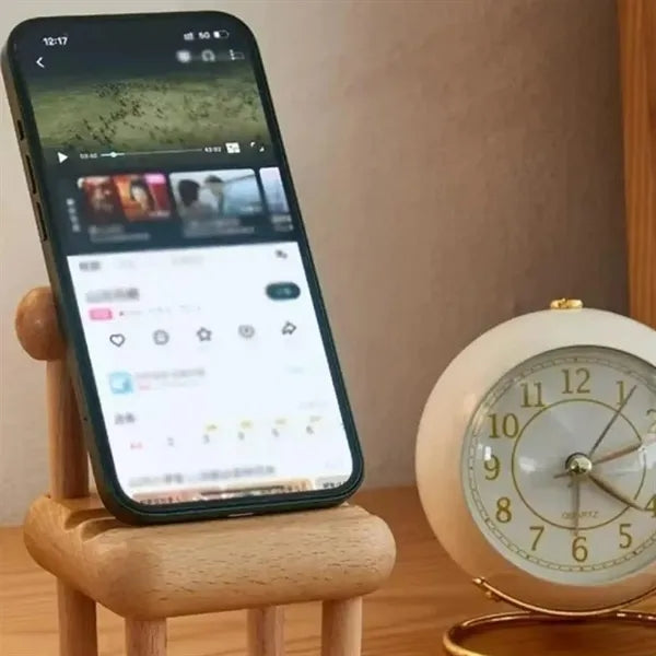 Mini Wooden Chair Phone Stand Desk Display Mobile Holeder