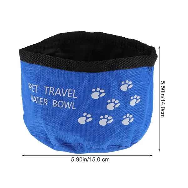 Foldable Waterproof Oxford Pet Bowl Outdoor Travel Cup