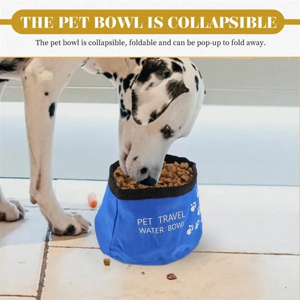 Foldable Waterproof Oxford Pet Bowl Outdoor Travel Cup