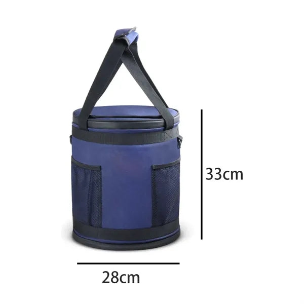 Round Insulated Picnic Tote Cooler Bag with Handle