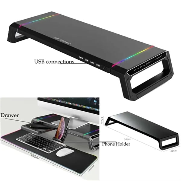 Computer Stand Riser Fold Desk with Usb Port