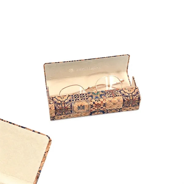 Portable Cork Texture Eyeglass Storage Case
