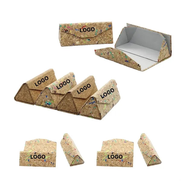 Foldable Cork Triangle Sunglass Storage Case