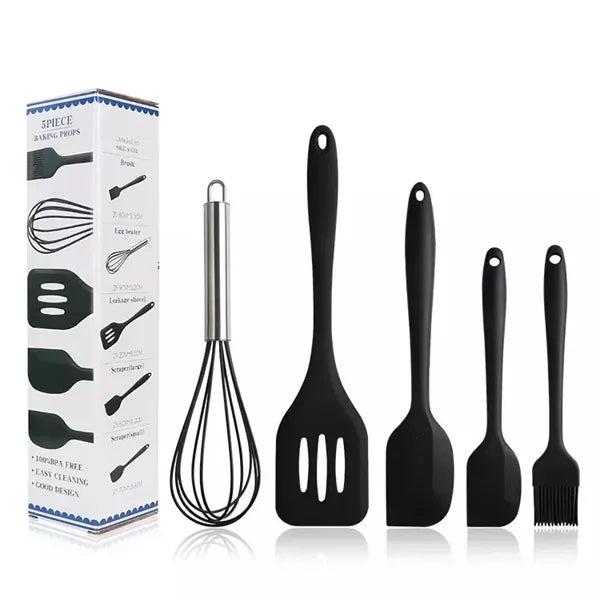 5PCS Kitchenware Cooking Utensils Silicone Baking Tool Set