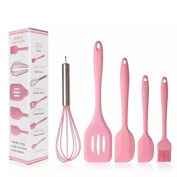 5PCS Kitchenware Cooking Utensils Silicone Baking Tool Set