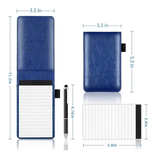 Faux Leather Notepad with Pen