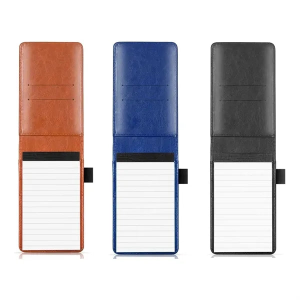 Faux Leather Notepad with Pen