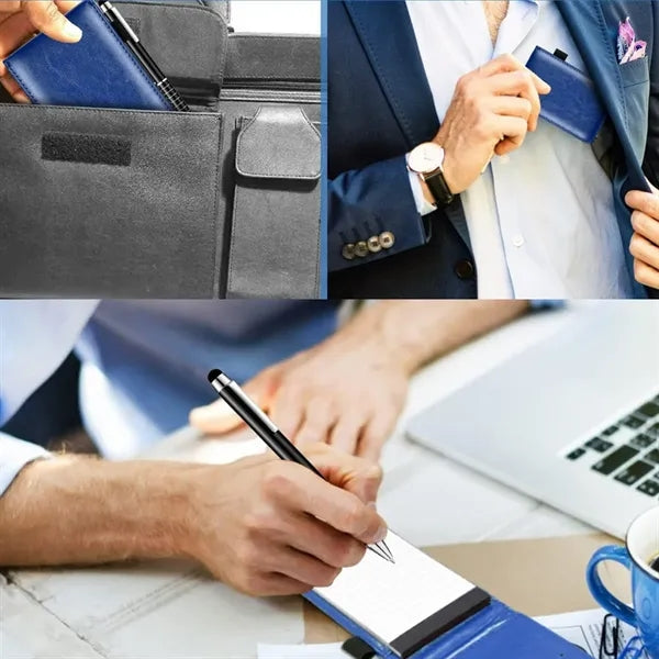Faux Leather Notepad with Pen