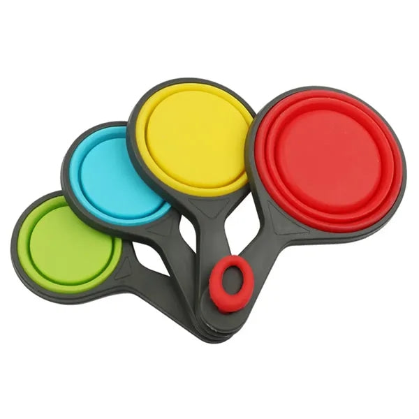 Collapsible Silicone Measuring Cups and Spoons Set
