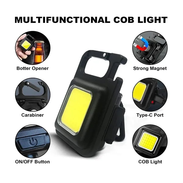 3 In 1 Aluminum Alloy Waterproof COB Flashlight