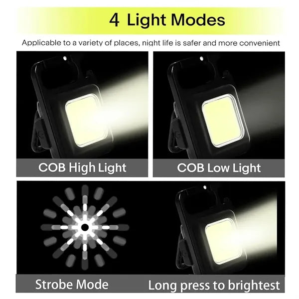 3 In 1 Aluminum Alloy Waterproof COB Flashlight