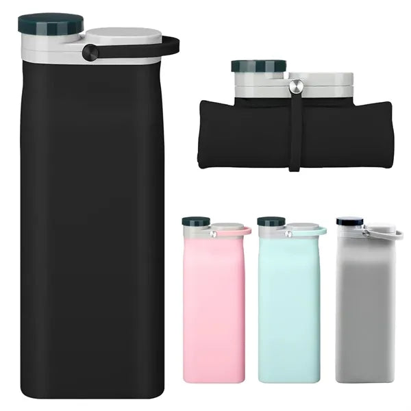 Collapsible BPA Free 20 oz Foldable Travel Water Bottle