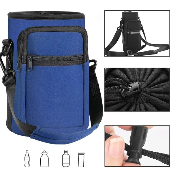 Adjustable 40oz Water Bottle Carrier Bag Pouch Holder