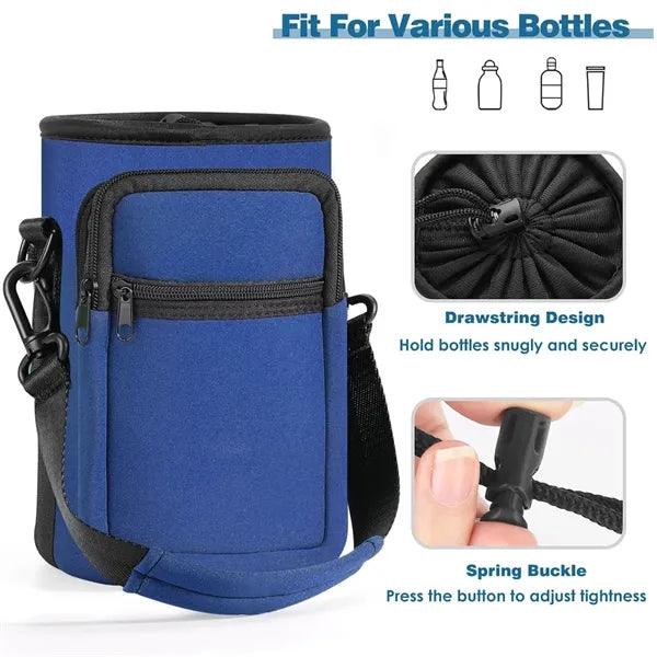 Adjustable 40oz Water Bottle Carrier Bag Pouch Holder