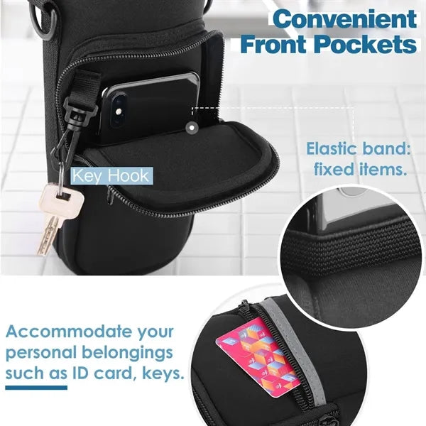 Adjustable 40oz Water Bottle Carrier Bag Pouch Holder