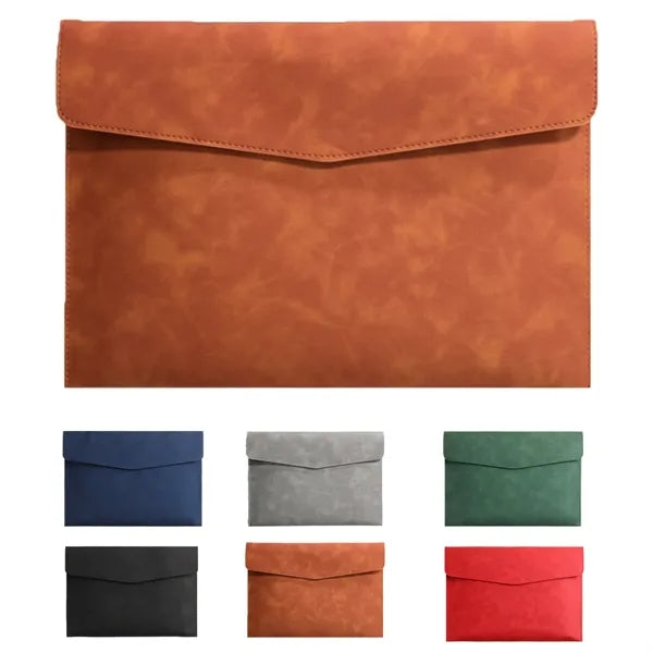 PU Leather A4 File Document Holder Portfolio Envelope Folder