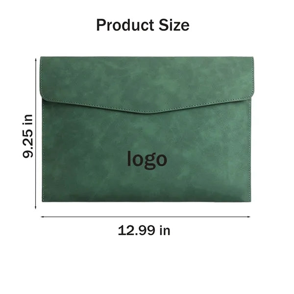 PU Leather A4 File Document Holder Portfolio Envelope Folder