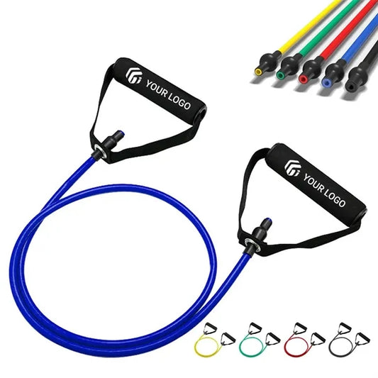 Workouts pilates exercise resistance bands with handles