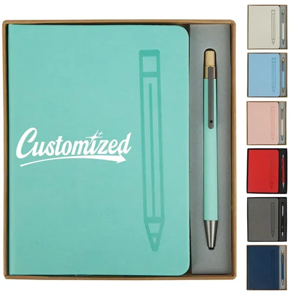 Notebook and Pen Gift Set with Magnetic Slot