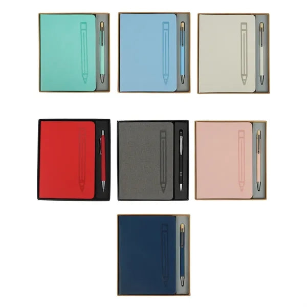 Notebook and Pen Gift Set with Magnetic Slot