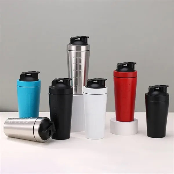 25oz Stainless Steel Protein Shaker Bottle with Mixing Ball