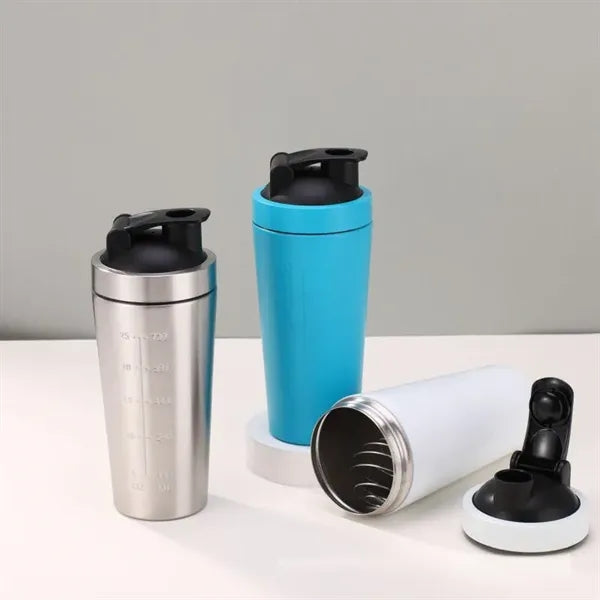 25oz Stainless Steel Protein Shaker Bottle with Mixing Ball