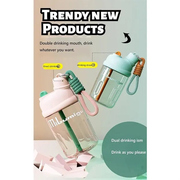 Double Drink Sports Water Bottle