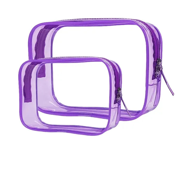 2 Piece Clear Cosmetic Bag