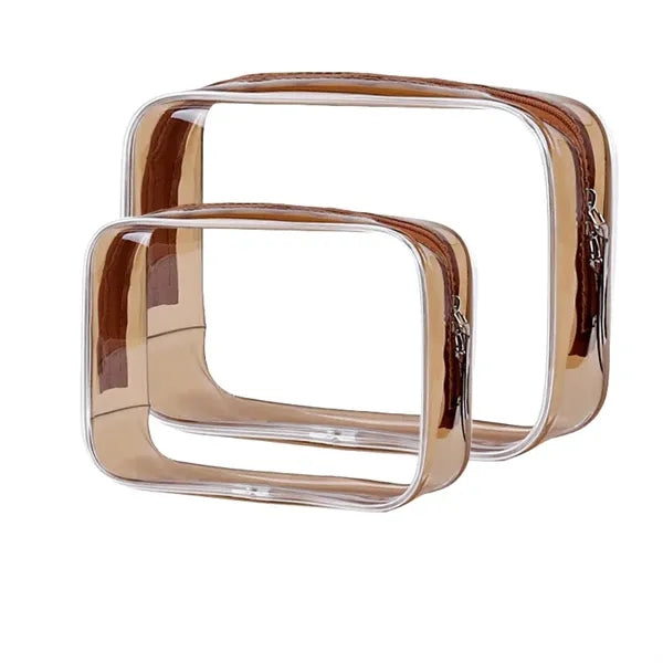 2 Piece Clear Cosmetic Bag