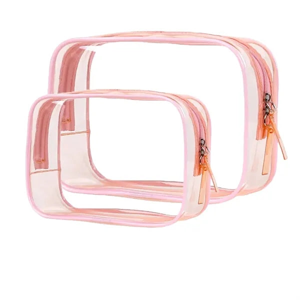 2 Piece Clear Cosmetic Bag